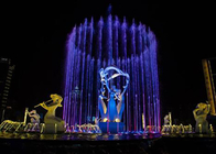 Fontaine d'eau contemporaine de parc, projet musical coloré de fontaine de danse fournisseur