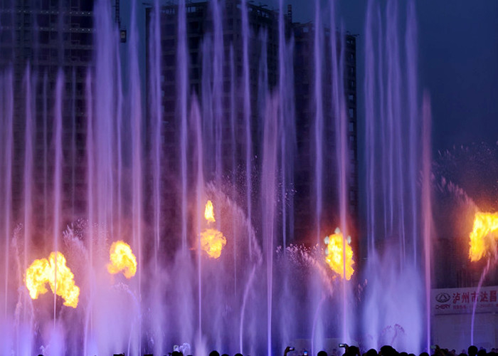 Fontaines classiques de chant de Dubaï, fontaine d'eau flamboyante colorée multi fournisseur