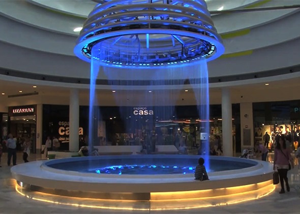 Belle fontaine de rideau en eau de ficelle, fontaine programmable d'écran d'eau fournisseur